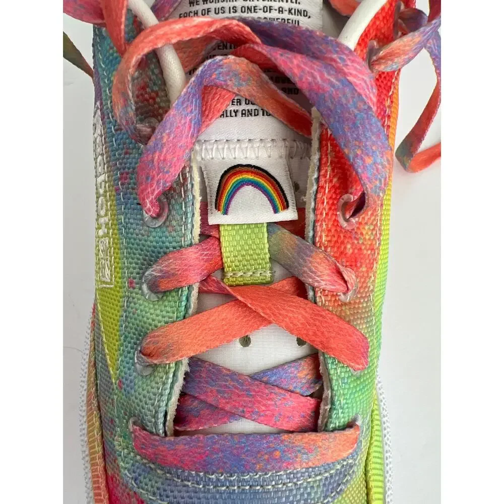 Reebok Club C 85 Unisex Pride Rainbow Tie Dye Canvas Sneakers Men 8/ Women 9.5